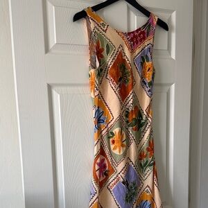 Colorful Floral Sleeveless Mini Dress